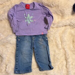 Esprit Lavender Top and Denim Jeans Set